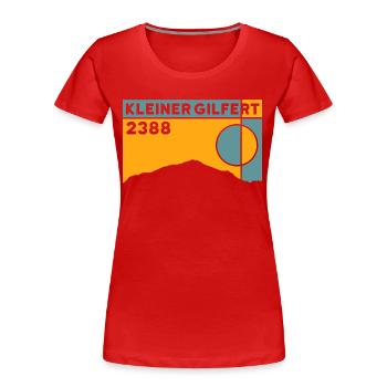 Kleiner Gilfert Tuxer Alpen Skitour Wandern Berg - Frauen Premium Bio T-Shirt - Rot - Vorne - Mia (176cm)