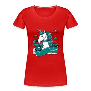 Plus de silence, licorne, agression sexuelle Awarenes - T-shirt bio Premium Femme - rouge - Devant - Mia (176cm)
