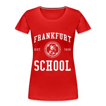 Frankfurt School Universität Hochschule University - Frauen Premium Bio T-Shirt - Rot - Vorne - Mia (176cm)
