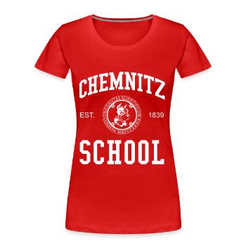 Chemnitz School Universität Hochschule University - Frauen Premium Bio T-Shirt - Rot - Vorne - Mia (176cm)