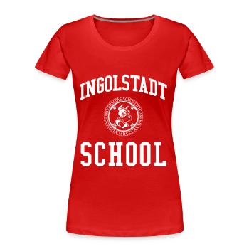 Ingolstadt School Universität Hochschule Uni - Frauen Premium Bio T-Shirt - Rot - Vorne - Mia (176cm)