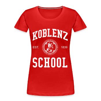 Koblenz School Universität Hochschule University - Frauen Premium Bio T-Shirt - Rot - Vorne - Mia (176cm)