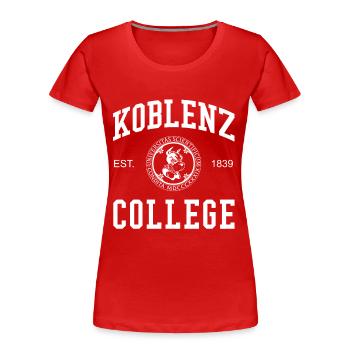 Koblenz College University Universität Hochschule - Frauen Premium Bio T-Shirt - Rot - Vorne - Mia (176cm)