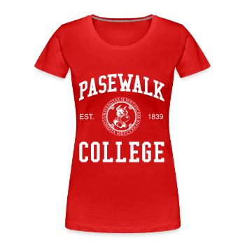 Pasewalk College University Universität Hochschule - Frauen Premium Bio T-Shirt - Rot - Vorne - Mia (176cm)