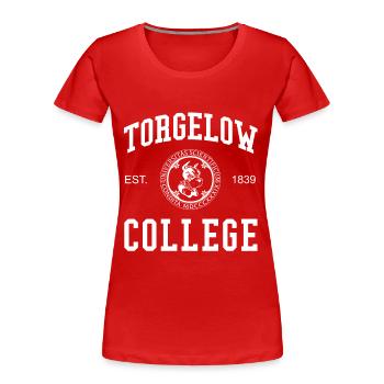 Torgelow College University Universität Hochschule - Frauen Premium Bio T-Shirt - Rot - Vorne - Mia (176cm)