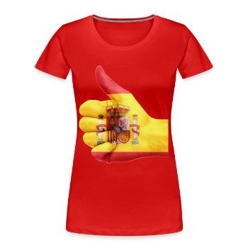 SPAIN SPANIA SPAIN FOOTBALL WORLD CHAMPIONSHIP - Women's Premium Organic T-Shirt - red - Front - Mia (176cm)
