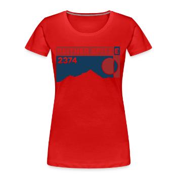 Reither Spitze Hike Hiking Seefeld Triol - Women's Premium Organic T-Shirt - red - Front - Mia (176cm)