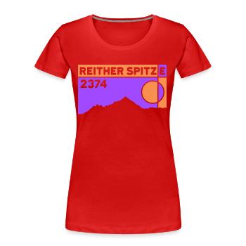 Reither Spitze Seefeld Hiking Mountain Tour Souvenirs - Women's Premium Organic T-Shirt - red - Front - Mia (176cm)