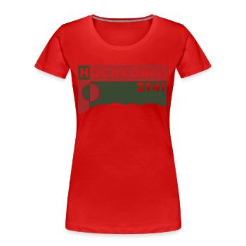 Hochkönig Höhe Wandern Wanderung Klettersteig - Frauen Premium Bio T-Shirt - Rot - Vorne - Mia (176cm)