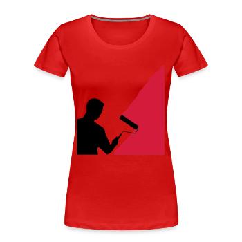 Peintres - Vecteur - T-shirt bio Premium Femme - rouge - Devant - Mia (176cm)