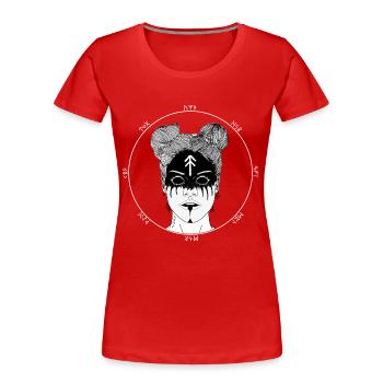 Mia - T-shirt bio Premium Femme - rouge - Devant - Mia (176cm)