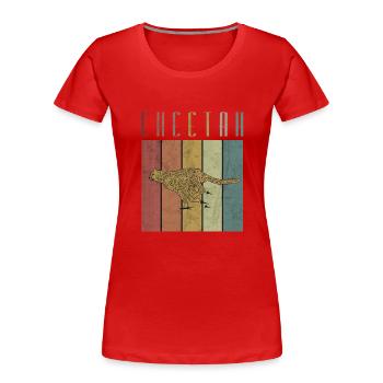 Gepard Wildnis Tier Großkatze - Frauen Premium Bio T-Shirt - Rot - Vorne - Mia (176cm)