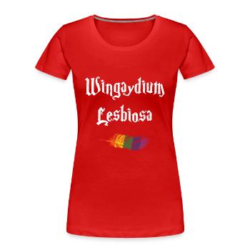Gay Pride Gay Gay Homosexuality - Women's Premium Organic T-Shirt - red - Front - Mia (176cm)