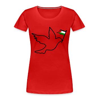 Free palestine - T-shirt bio Premium Femme - rouge - Devant - Mia (176cm)