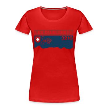 Les Diablerets Mountain Tour Ski Tour Souvenir - Women's Premium Organic T-Shirt - red - Front - Mia (176cm)