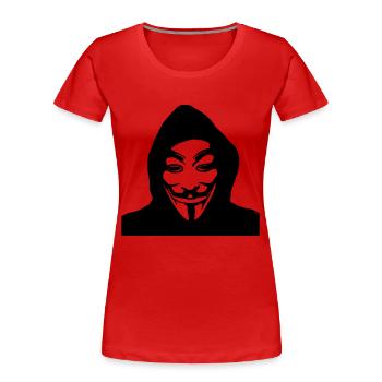 ANONYMOUS - Frauen Premium Bio T-Shirt - Rot - Vorne - Mia (176cm)