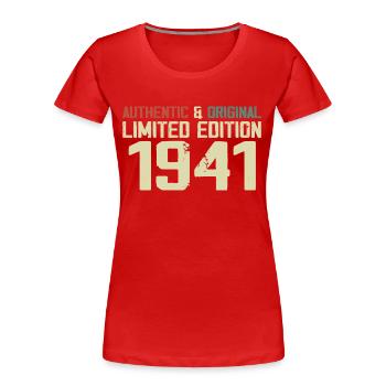 1941 Cadeau Anniversaire 1941 Vintage 1941 Rétro - T-shirt bio Premium Femme - rouge - Devant - Mia (176cm)