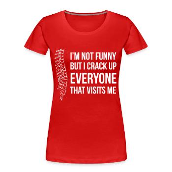 Physiotherapist Chiropractor Physiotherapy - Women's Premium Organic T-Shirt - red - Front - Mia (176cm)