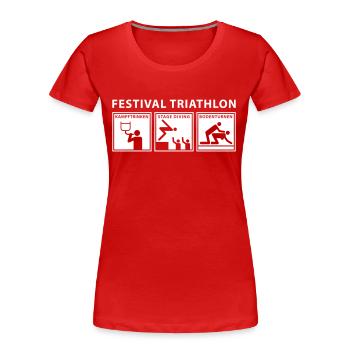 festival_triathlon - T-shirt bio Premium Femme - rouge - Devant - Mia (176cm)