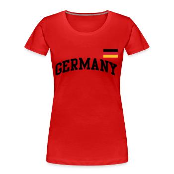 Germany flag - Germany Germany flag flag - Women's Premium Organic T-Shirt - red - Front - Mia (176cm)