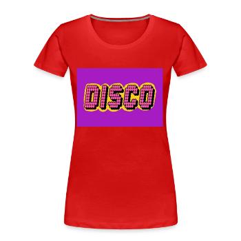 Disco Music Lovers - Women's Premium Organic T-Shirt - red - Front - Mia (176cm)