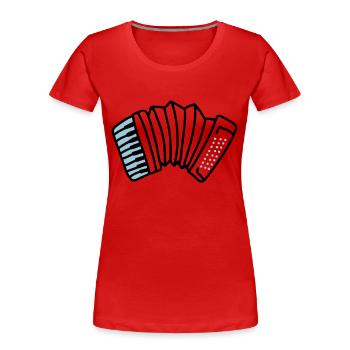 Akkordeon - Frauen Premium Bio T-Shirt - Rot - Vorne - Mia (176cm)