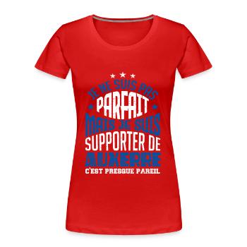 Cadeau foot auxerre supporter auxerrois - T-shirt bio Premium Femme - rouge - Devant - Mia (176cm)
