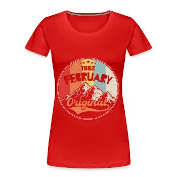 1982 - gift born in 1982 - Women's Premium Organic T-Shirt - red - Front - Mia (176cm)