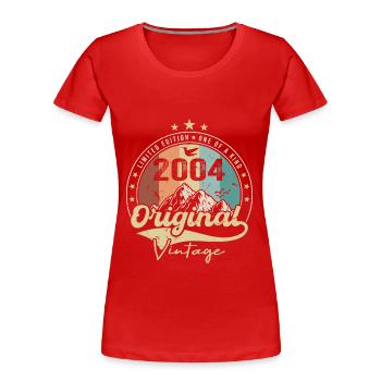 Original Jahrgang 2004 Limited Edition 2004 - Frauen Premium Bio T-Shirt - Rot - Vorne - Mia (176cm)