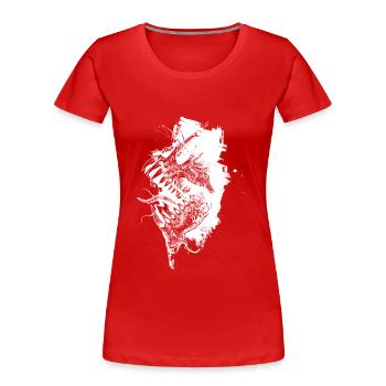 Kunst - Frauen Premium Bio T-Shirt - Rot - Vorne - Mia (176cm)