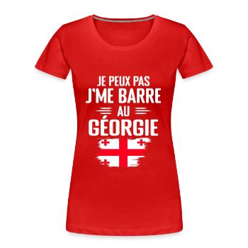 Ich kann nicht in Georgien bar sein - Frauen Premium Bio T-Shirt - Rot - Vorne - Mia (176cm)