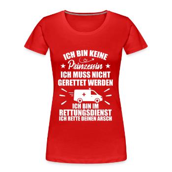 Frauensanitäterin Sanitäterin - Frauen Premium Bio T-Shirt - Rot - Vorne - Mia (176cm)