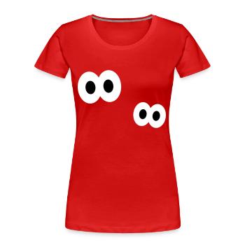 yeux - T-shirt bio Premium Femme - rouge - Devant - Mia (176cm)