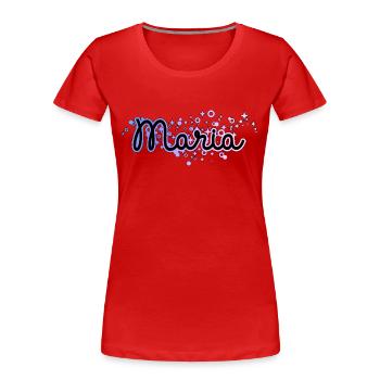 Maria name first name - Women's Premium Organic T-Shirt - red - Front - Mia (176cm)