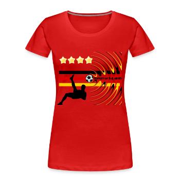 Football Germany black red gold - Women's Premium Organic T-Shirt - red - Front - Mia (176cm)