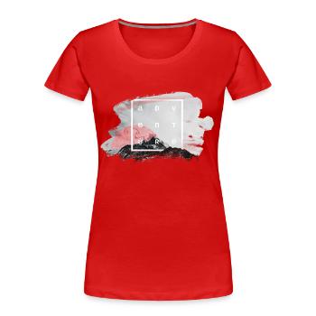 ADVENTURE - Women's Premium Organic T-Shirt - red - Front - Mia (176cm)