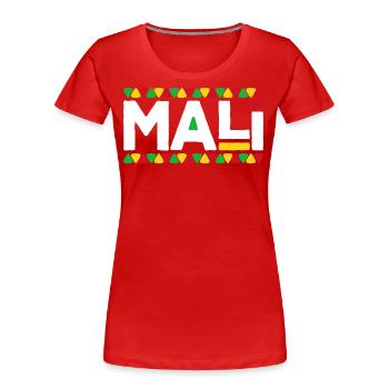 Malien Drapeau Mali - T-shirt bio Premium Femme - rouge - Devant - Mia (176cm)