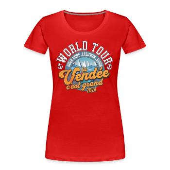 World tour regatta 2024 - T-shirt bio Premium Femme - rouge - Devant - Mia (176cm)