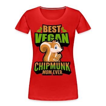 Chipmunks - Women's Premium Organic T-Shirt - red - Front - Mia (176cm)