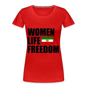 Women life freedom - T-shirt bio Premium Femme - rouge - Devant - Mia (176cm)