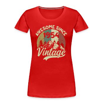 Millésime 1954 Cadeau D'anniversaire 1954 - T-shirt bio Premium Femme - rouge - Devant - Mia (176cm)