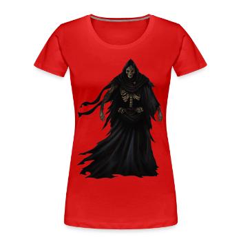 Sensenmann - Frauen Premium Bio T-Shirt - Rot - Vorne - Mia (176cm)