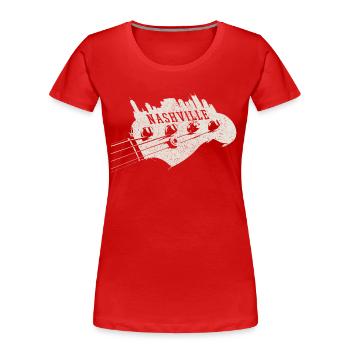 Nashville Tennessee Musique country - T-shirt bio Premium Femme - rouge - Devant - Mia (176cm)