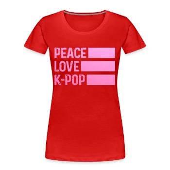 K-Pop-Fan Geschenk Koreanische Popmusik - Frauen Premium Bio T-Shirt - Rot - Vorne - Mia (176cm)