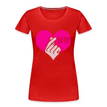 K-Pop-Fan Geschenk Koreanische Popmusik - Frauen Premium Bio T-Shirt - Rot - Vorne - Mia (176cm)