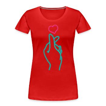 K-Pop-Fan Geschenk Koreanische Popmusik - Frauen Premium Bio T-Shirt - Rot - Vorne - Mia (176cm)
