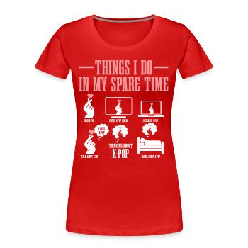 K-Pop-Fan Geschenk Koreanische Popmusik - Frauen Premium Bio T-Shirt - Rot - Vorne - Mia (176cm)