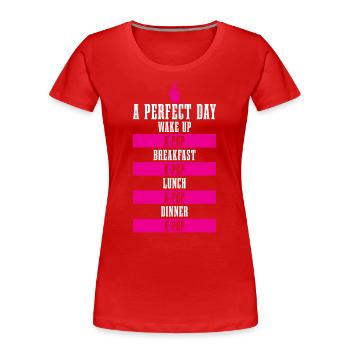 K-Pop Fan Geschenk Koreanische Popmusik - Frauen Premium Bio T-Shirt - Rot - Vorne - Mia (176cm)