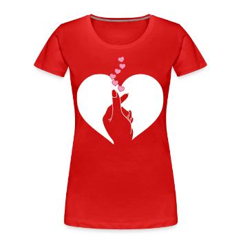 K-Pop-Fan Geschenk Koreanische Popmusik - Frauen Premium Bio T-Shirt - Rot - Vorne - Mia (176cm)