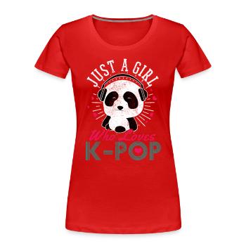 K-Pop Fan Geschenk Koreanische Popmusik - Frauen Premium Bio T-Shirt - Rot - Vorne - Mia (176cm)